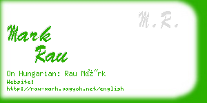 mark rau business card